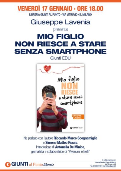 presentazione mio figlio non riesce a stare senza smartphone milano 17 gennaio 2020